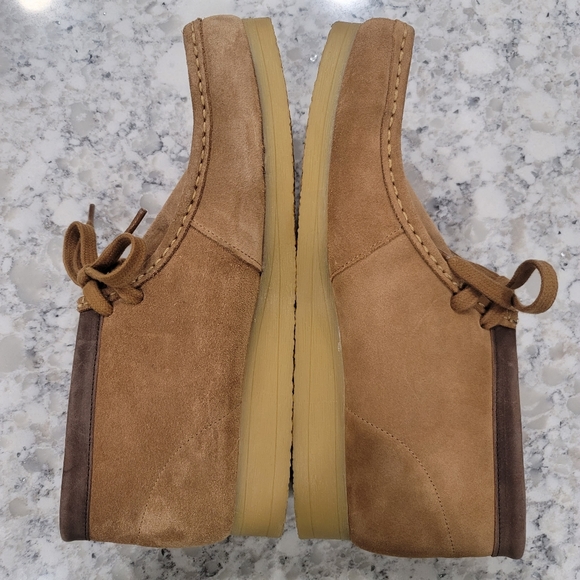 Men's Clarks Stinson Hi Top Wallabee Soft Wheat Tan Suede Boots Sz: 10.5M - Picture 3 of 8